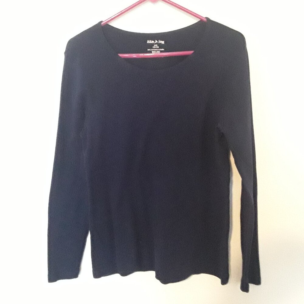 White Stag girls large (12-14) dark blue long t-shirt